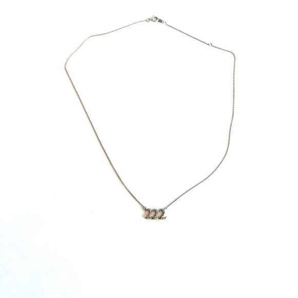 Zales Diamond Accent Lucky Number "222" Necklace in Sterling Silver - Picture 5 of 5